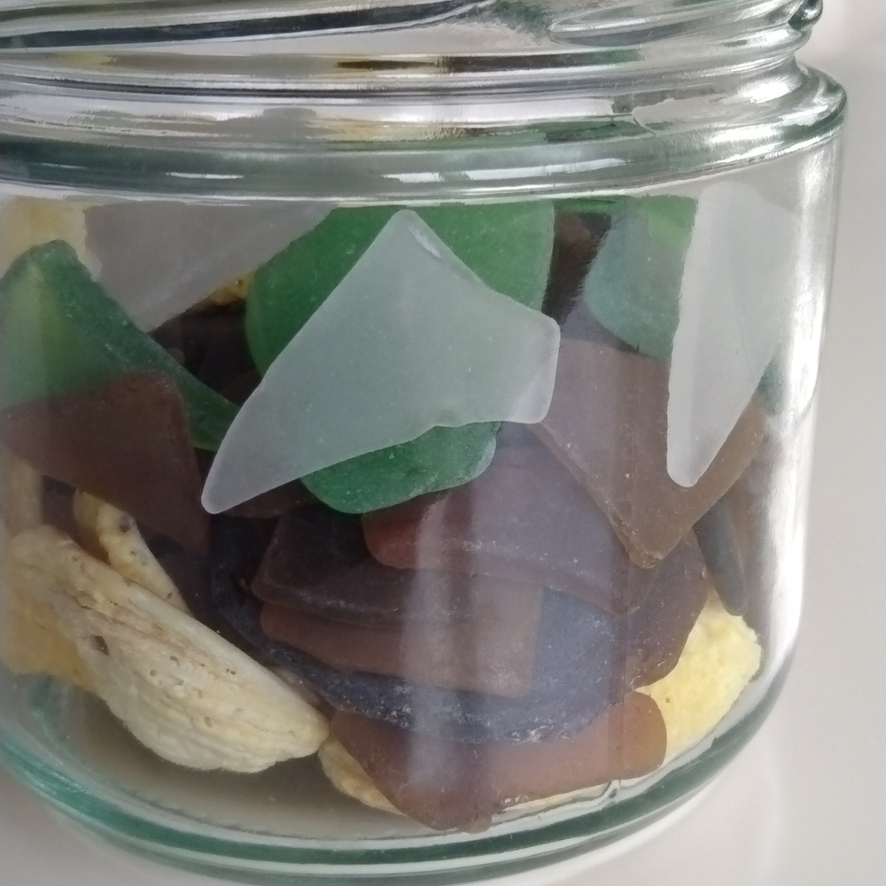 Sea Glass With Yellow Shell Collection - Picture 7 of 10